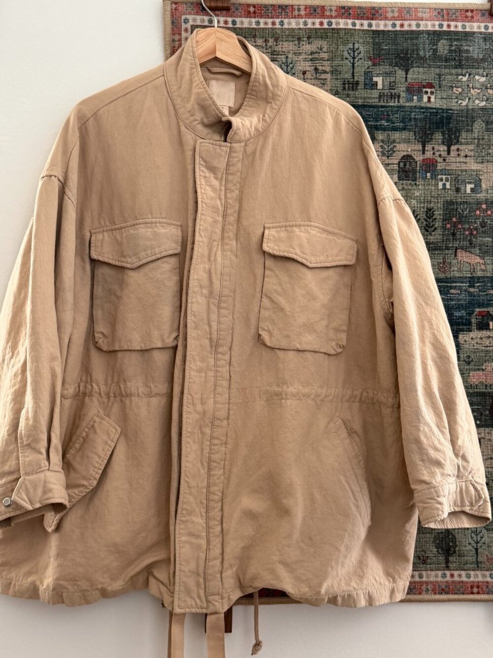 H&M Camel Oversized Cargo / Utility Jacket - M